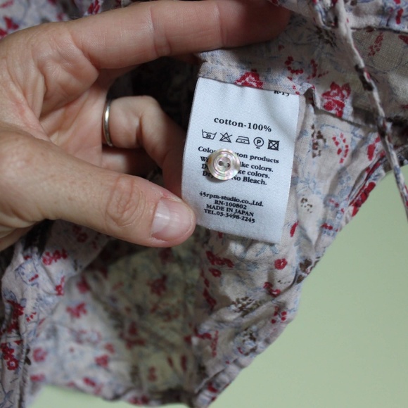 35 RPM floral boho blouse - Picture 5 of 7